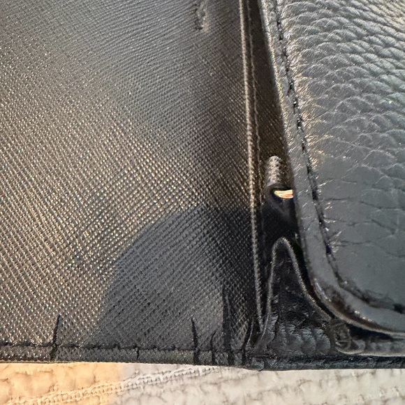 Michael Kors Fulton Continental Black Pebbled Leather Wallet 8x4 - Picture 11 of 12